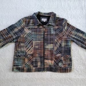 Erin London Plaid Textured Blazer Jacket